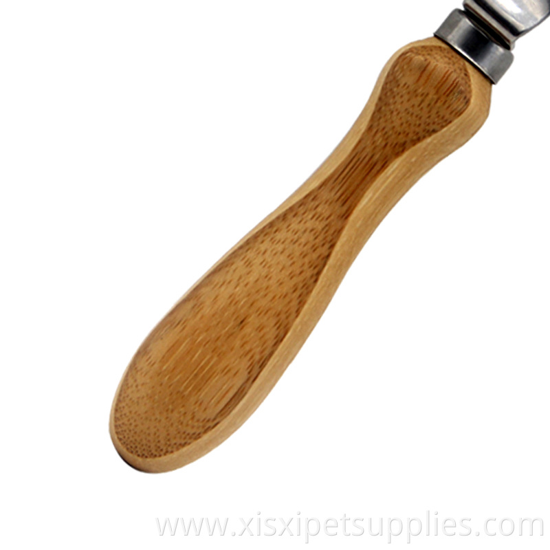 Factory Wholesale LOW MOQ New Shape Bamboo Wood Pet Dog Dematting Comb
